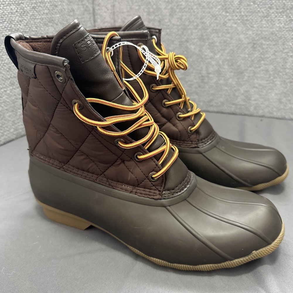 Sperry Men's Top-Sider Saltwater Nylon Brown Duck Boots STS24866 Size 10